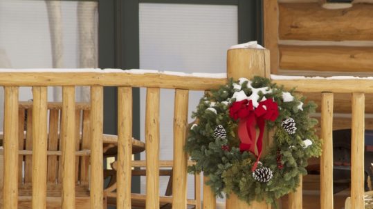 wreath on front porch